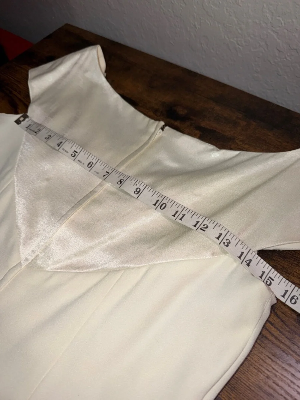 Vintage Off The Shoulder Wedding Gown with Pearl Beadwork - Picture 11 of 11